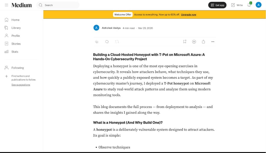 Azure Honeypot & Threat Detection Lab