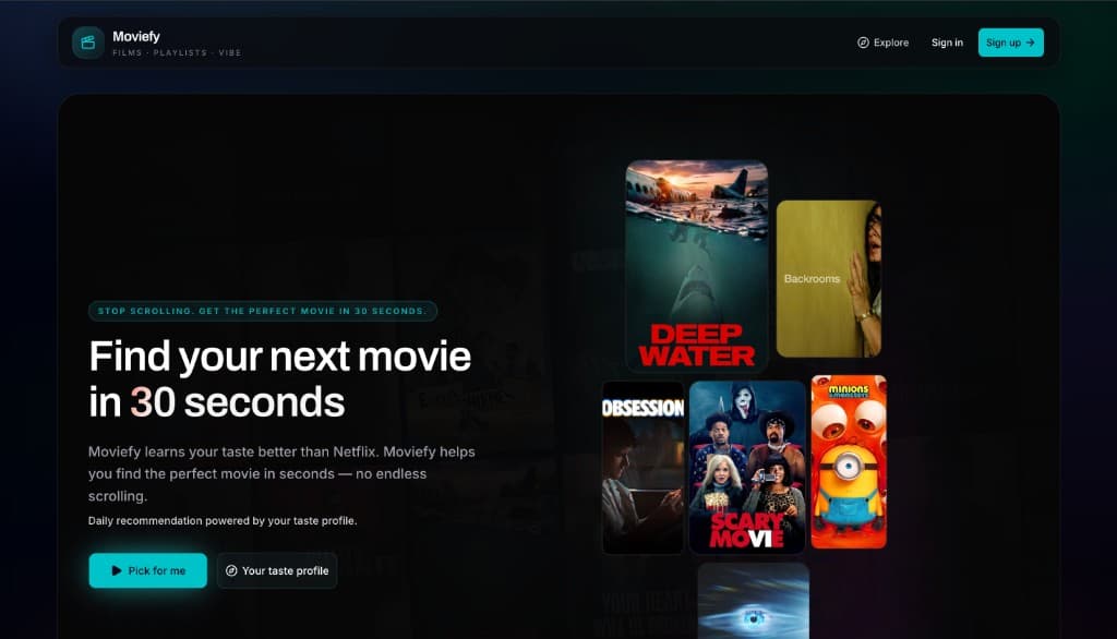 Moviefy: AI-Powered Movie Discovery